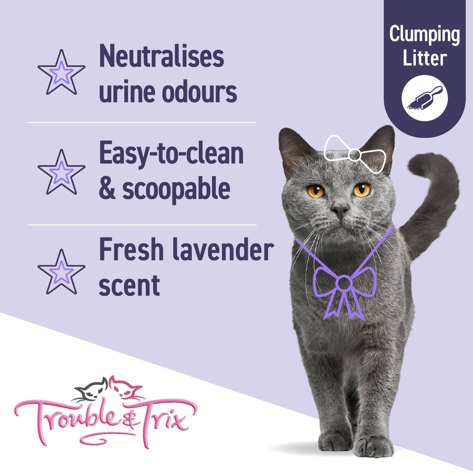 Trouble & Trix Odour Neutralising Lavender Cat Litter - Woonona Petfood & Produce