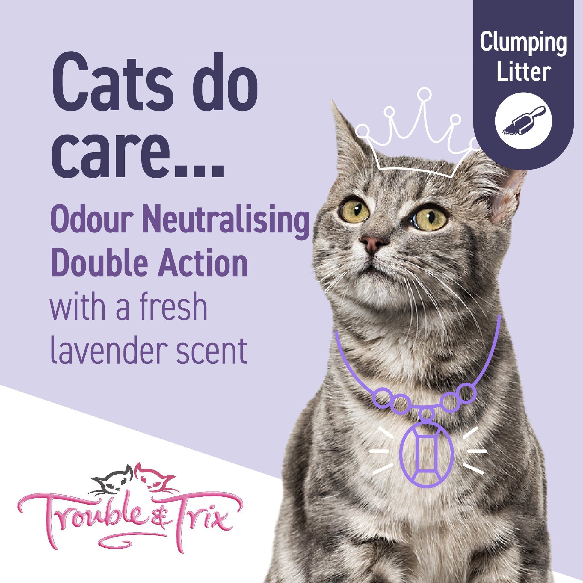 Trouble & Trix Odour Neutralising Lavender Cat Litter - Woonona Petfood & Produce