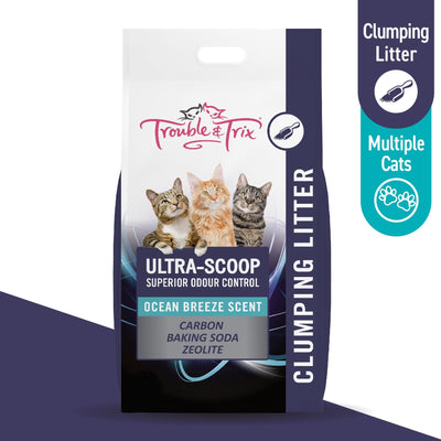 Trouble & Trix Ultra Scoop Litter Ocean Breeze Scent 10 Litre - Woonona Petfood & Produce