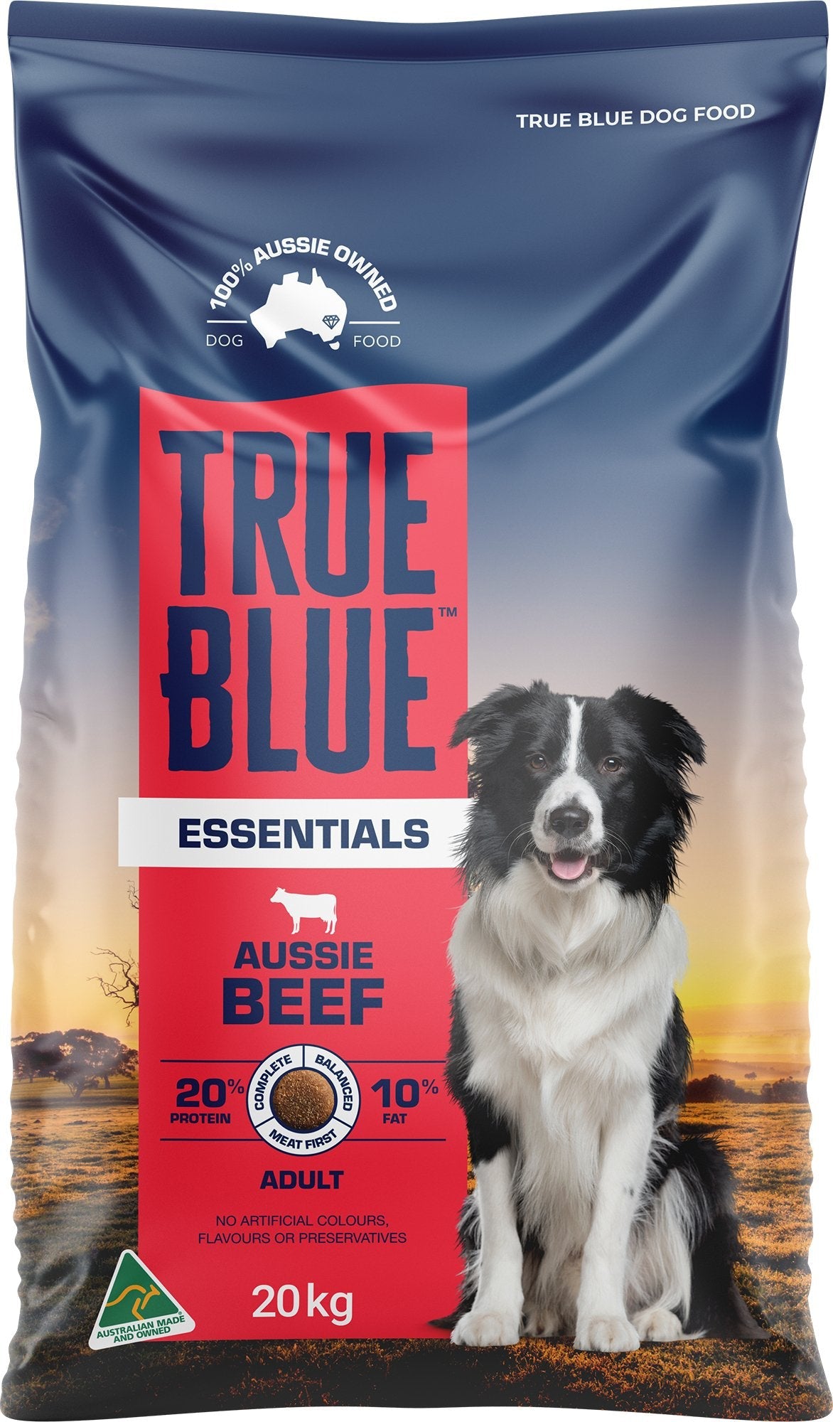True Blue Essentials Dry Dog Food Beef 20kg – Woonona Petfoods