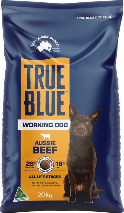 True Blue Working Dog Dry Food Beef 20kg - Woonona Petfood & Produce