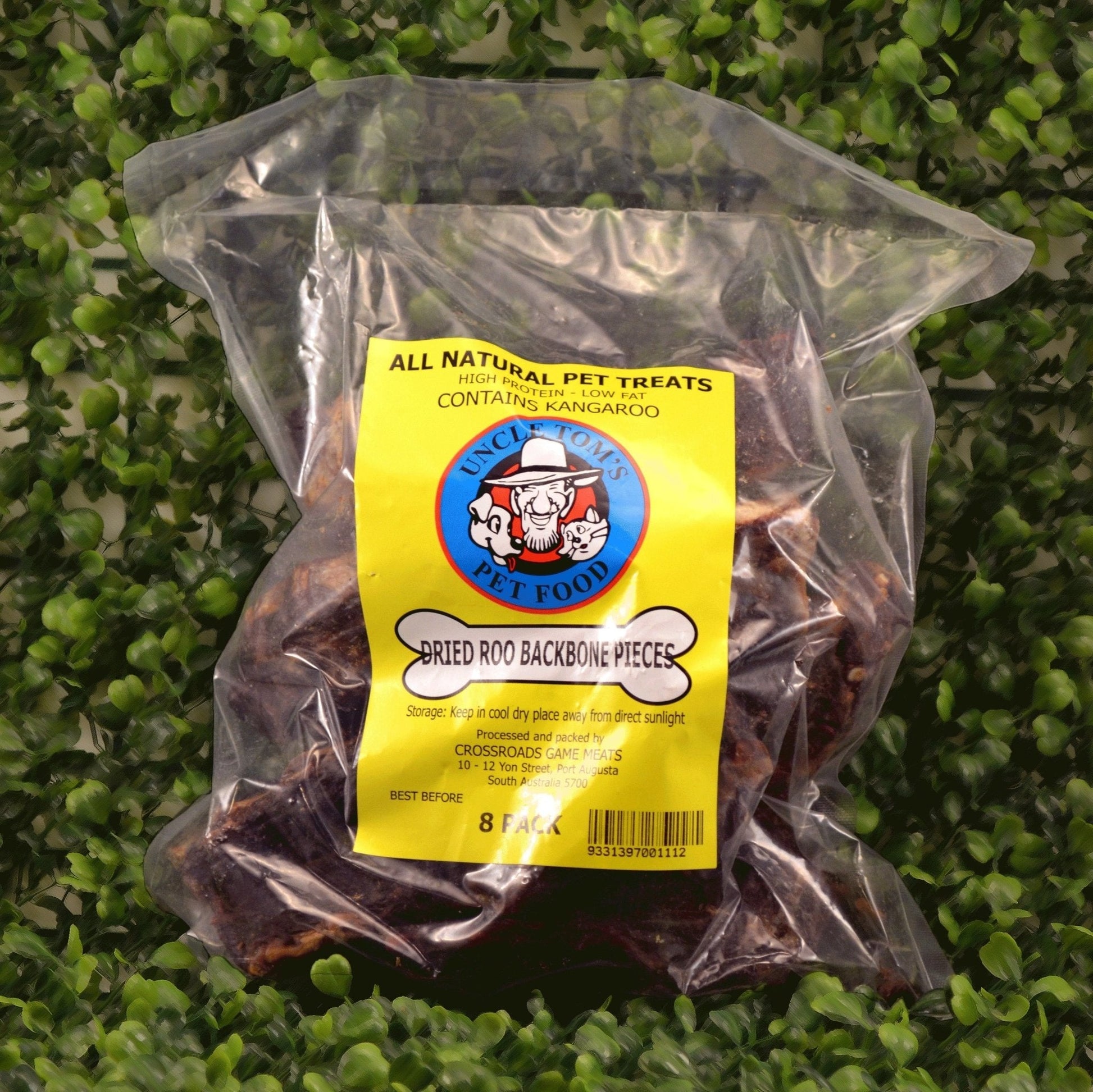 Uncle Toms Dried Roo Backbones - Woonona Petfood & Produce