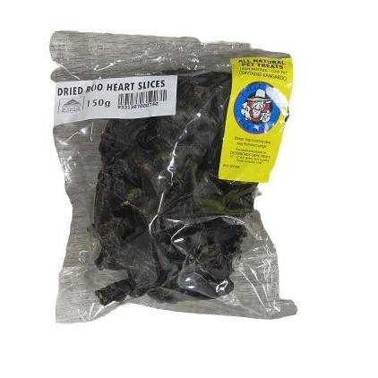 Uncle Toms Dried Roo Heart Slice 150g - Woonona Petfood & Produce