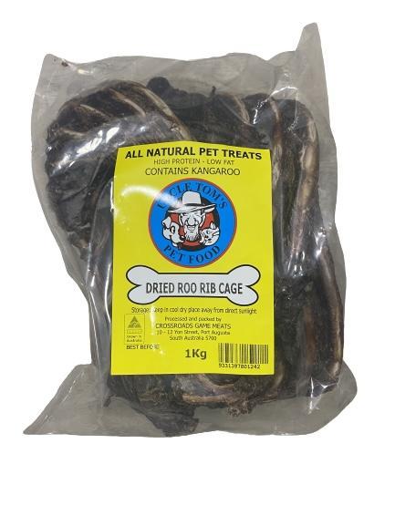 Uncle Toms Dried Roo Rib Cage - Woonona Petfood & Produce