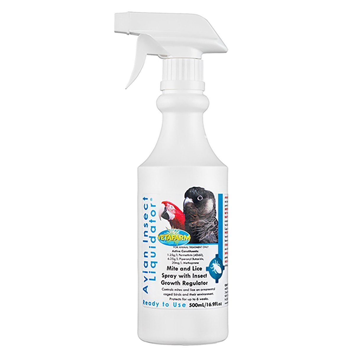 Vetafarm Avian Insect Liquidator 500ml Ready to Use - Woonona Petfood & Produce