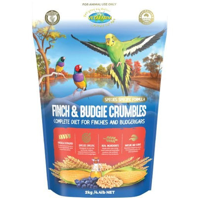 Vetafarm Budgie & Finch Crumbles 2kg - Woonona Petfood & Produce