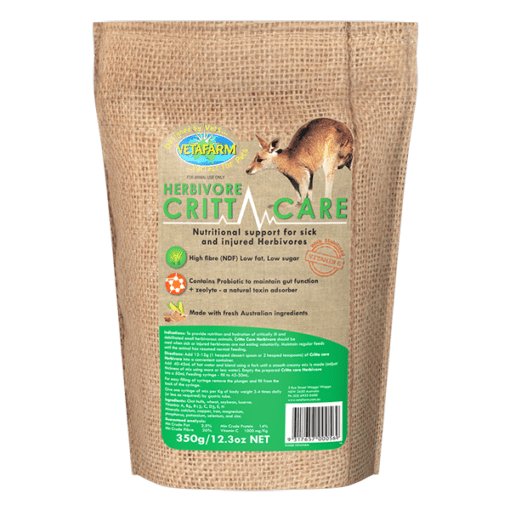 Vetafarm Critta Care Herbivore 350g - Woonona Petfood & Produce