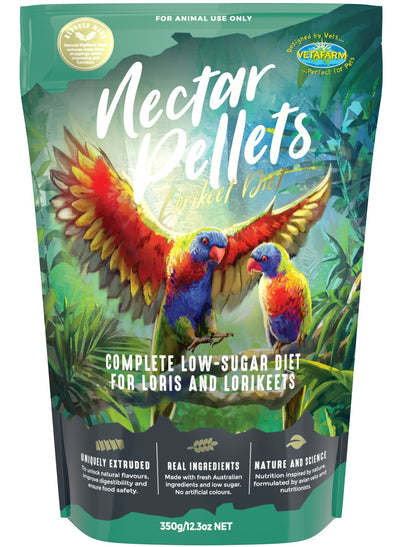 Vetafarm Nectar Pellets 350g - Woonona Petfood & Produce