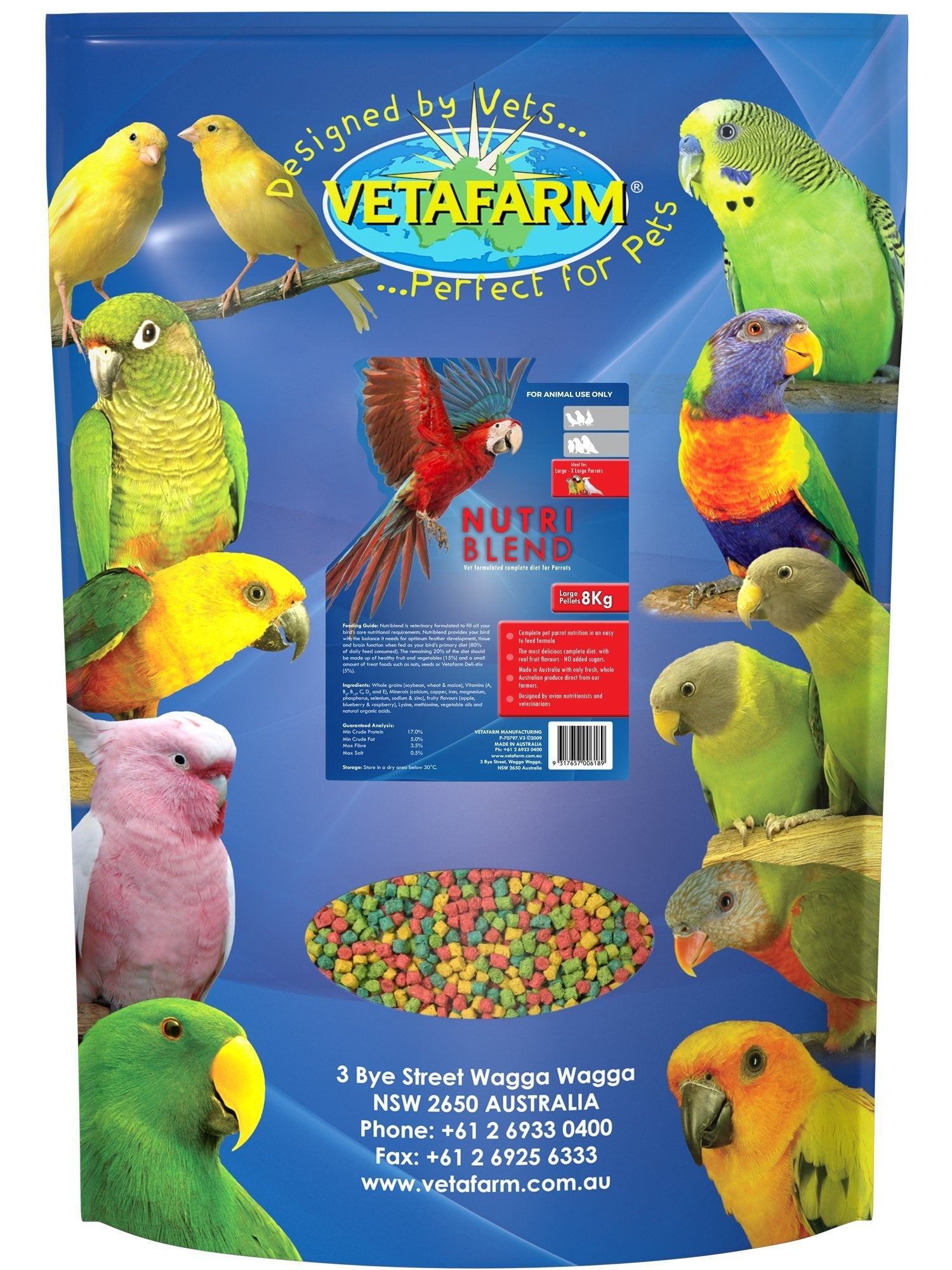 Vetafarm Nutriblend Large Pellets - Woonona Petfood & Produce