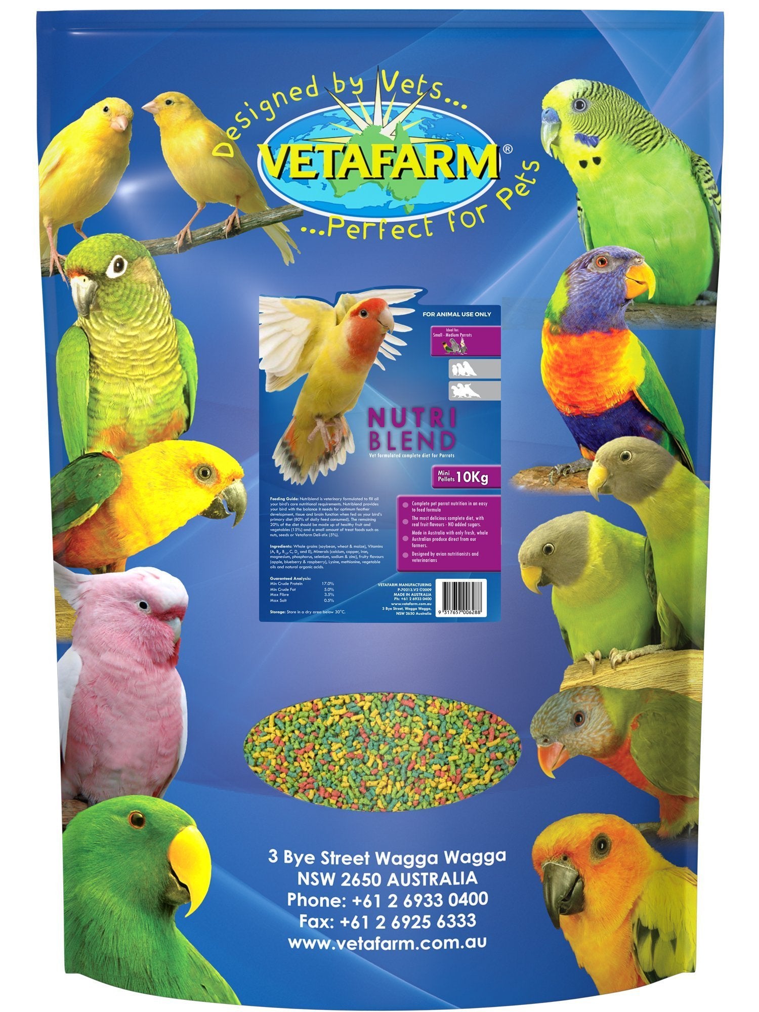 Vetafarm Nutriblend Small Pellets - Woonona Petfood & Produce