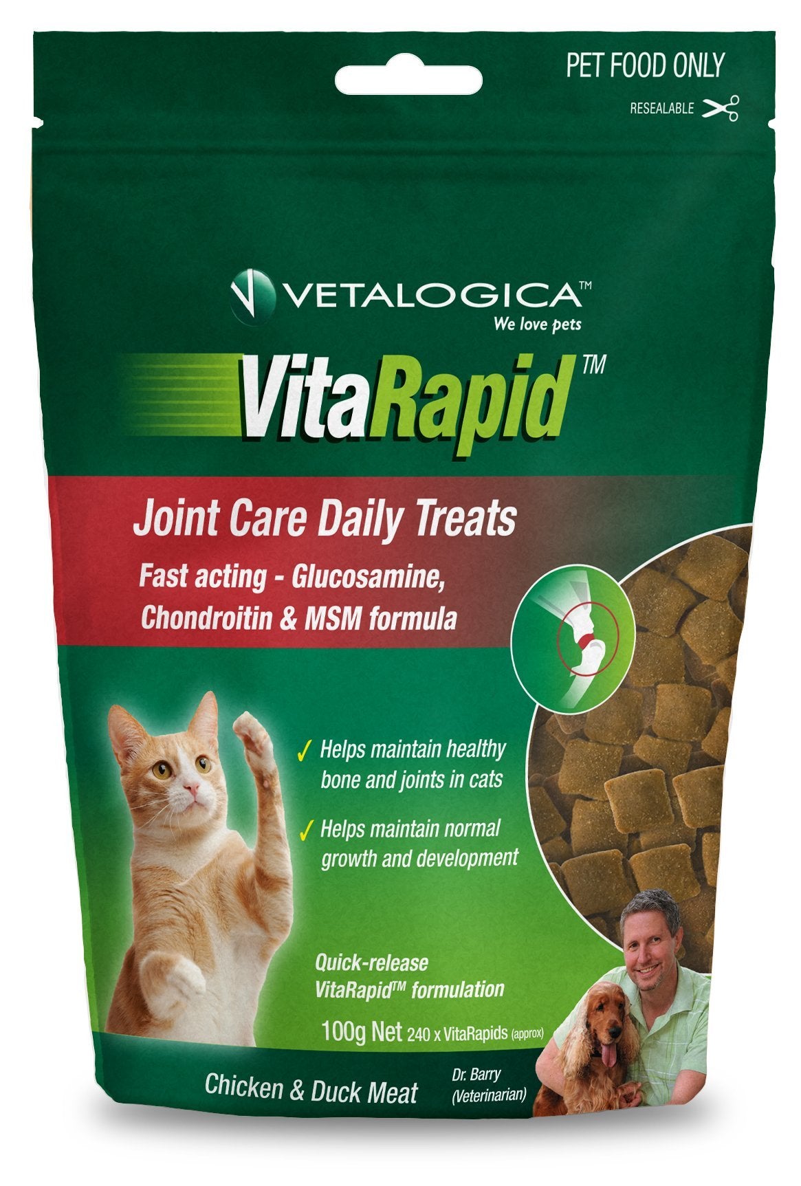Vetalogica VitaRapid Joint & Arthritis Care For Cats 100g - Woonona Petfood & Produce