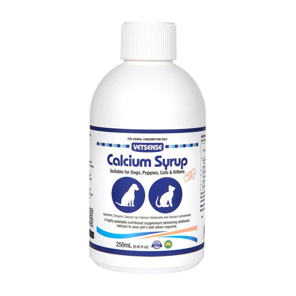 Vetsense Calcium Syrup 250ml - Woonona Petfood & Produce