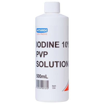 Vetsense Gen Packs Iodine Pvp Solution 10% - Woonona Petfood & Produce