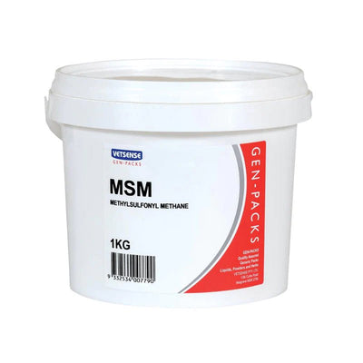 Vetsense Gen Packs MSM Powder 1kg - Woonona Petfood & Produce