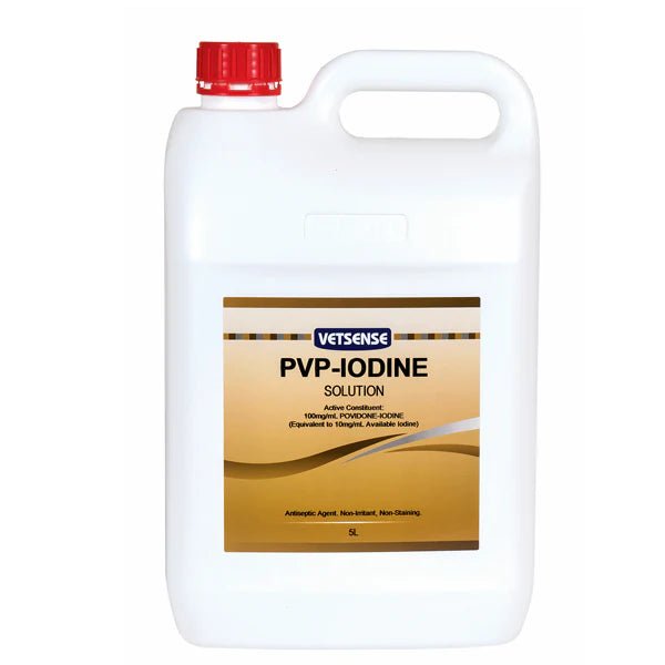 Vetsense PVP Iodine Solution 5 Litres - Woonona Petfood & Produce