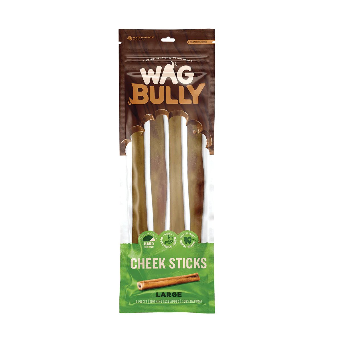 WAG Beef Cheek Sticks 4 Pack - Woonona Petfood & Produce