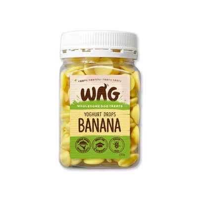 WAG Yoghurt Drops 250g Banana - Woonona Petfood & Produce