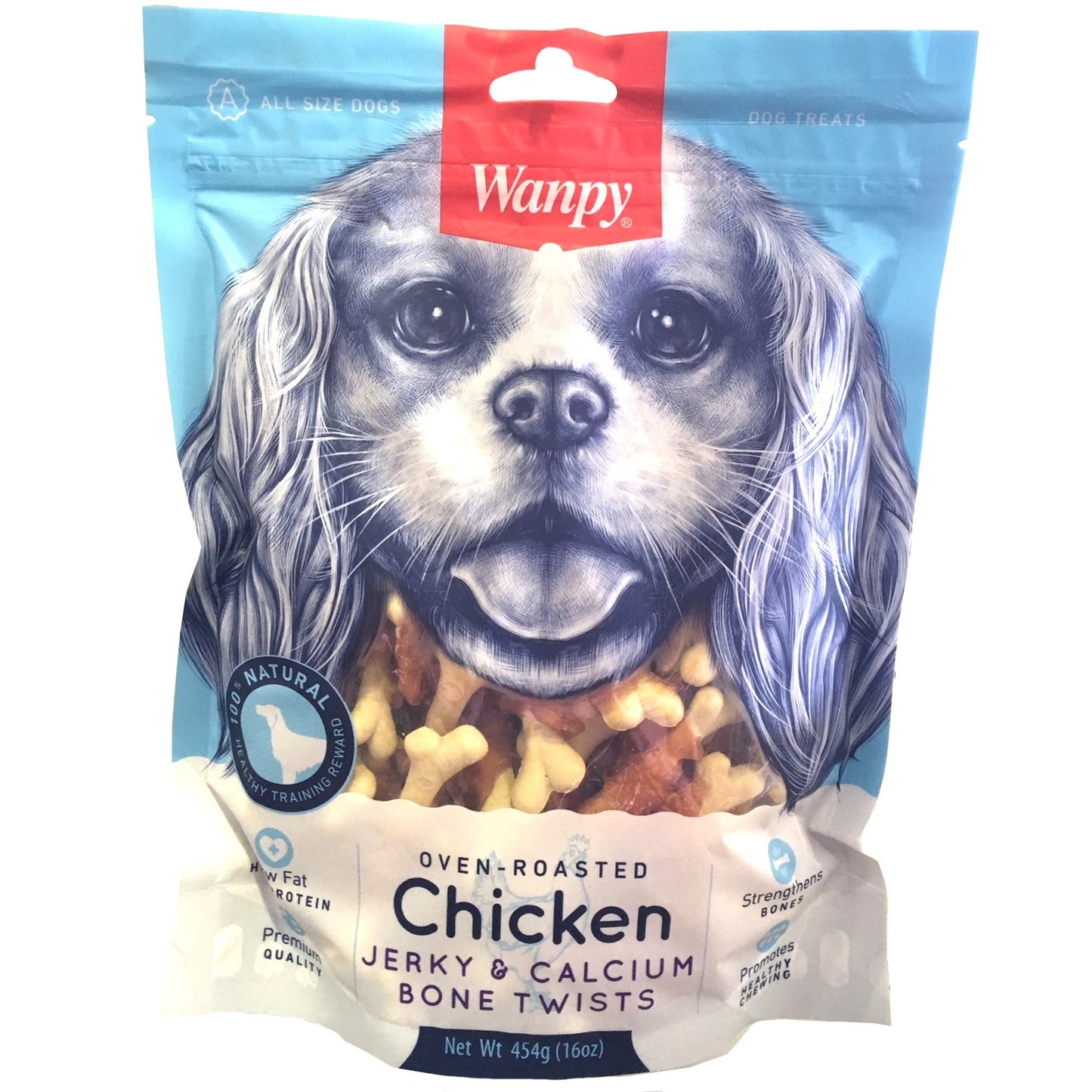 Wanpy Chicken Jerky Wrapped In Calcium Bones - Woonona Petfood & Produce