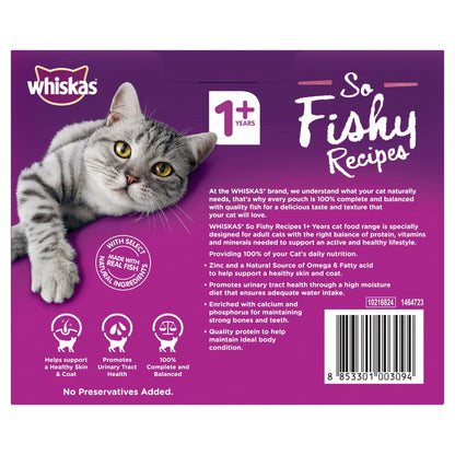Whiskas 12x85g So Fishy Seafood MVMS - Woonona Petfood & Produce