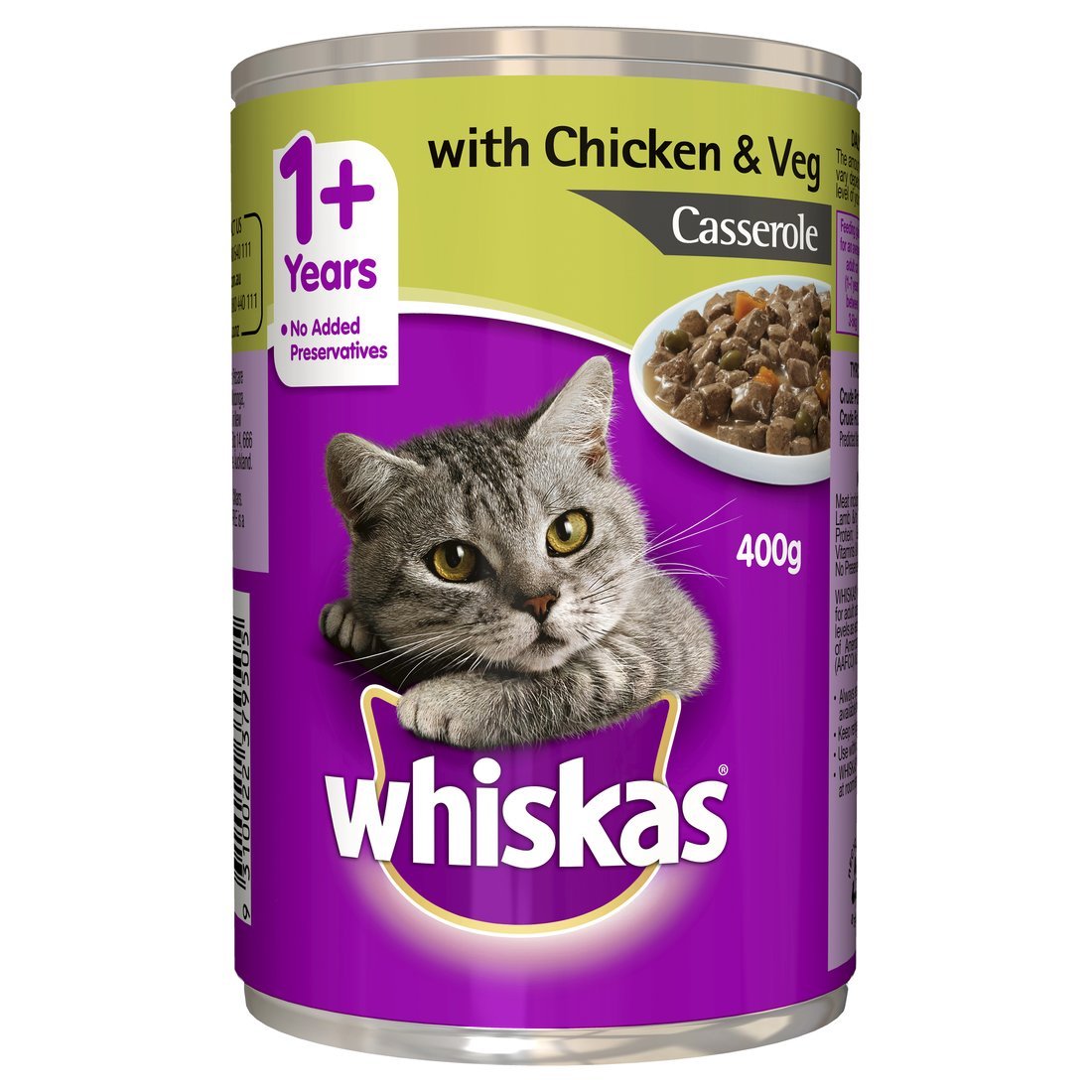 Whiskas 400g Cassarole/Chicken/Vegetable - Woonona Petfood & Produce