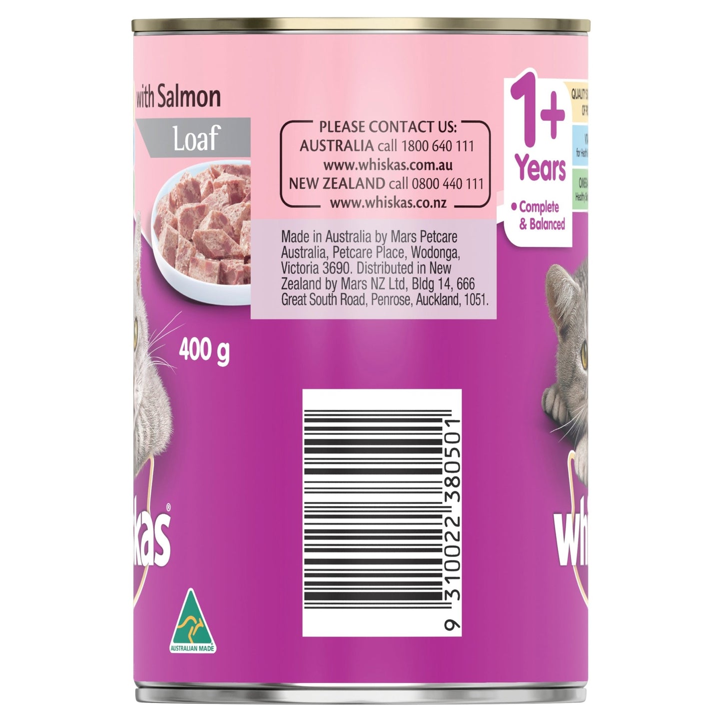 Whiskas 400g Fish With Salmon/ Chicken - Woonona Petfood & Produce