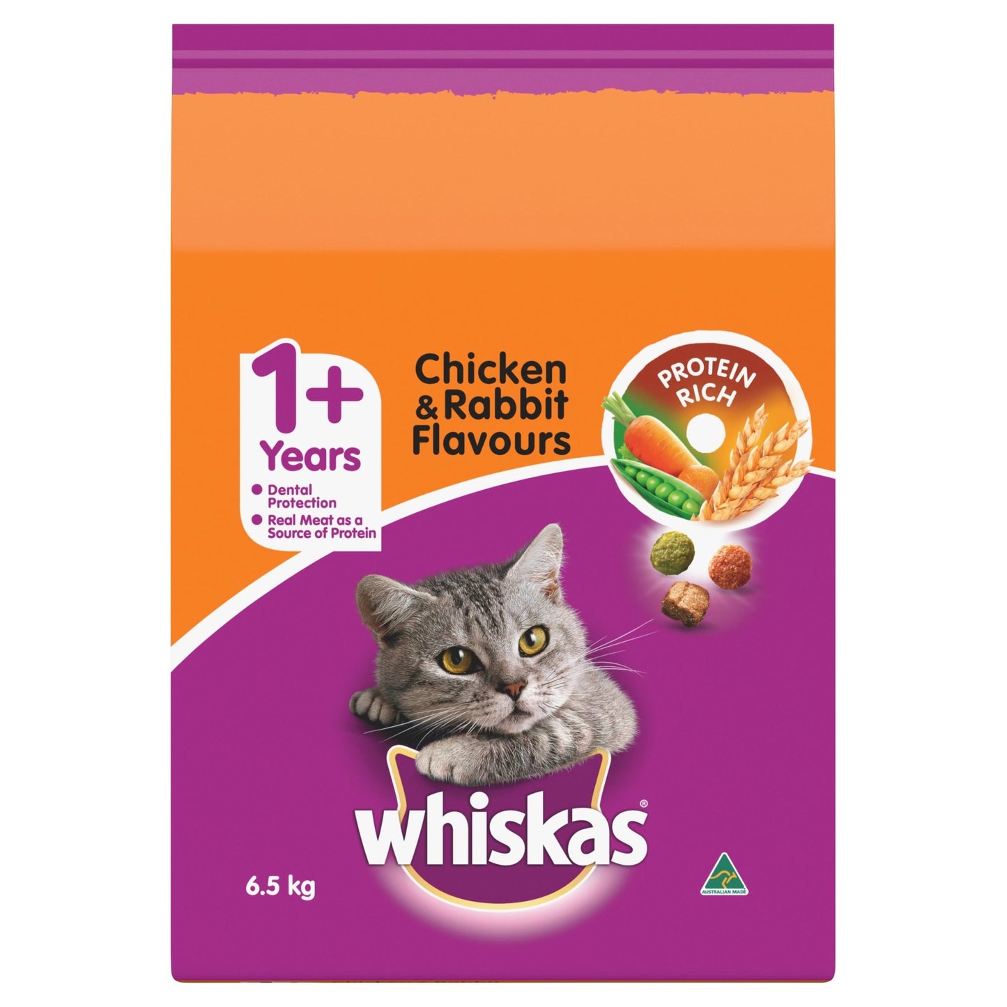 Whiskas Dry Cat Food Chicken & Rabbit 6.5kg - Woonona Petfood & Produce