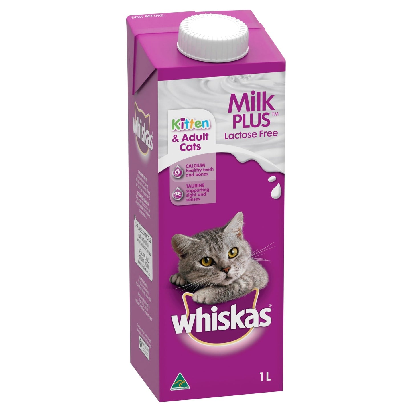 Whiskas Milk Plus 1 Litre - Woonona Petfood & Produce
