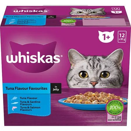 Whiskas Wet Cat Food 12x85g Tuna in Jelly MVMS - Woonona Petfood & Produce