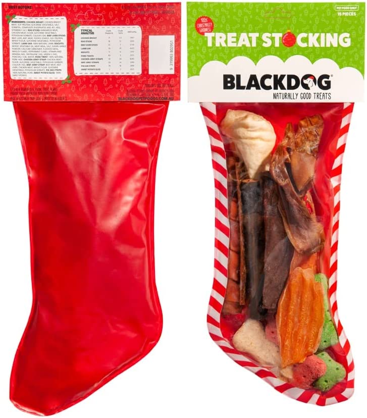 Xmas Stocking Blackdog - Woonona Petfood & Produce