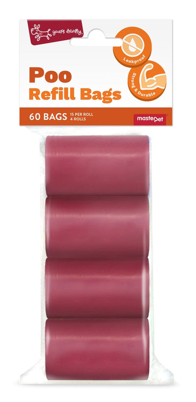 Yours Droolly Bag Refill Red 60 Bags - Woonona Petfood & Produce