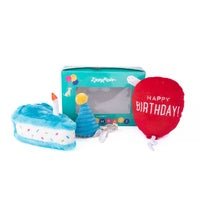 Zippy Paws Birthday Box Plush Squeaker Dog Toy 3 Pack - Woonona Petfood & Produce