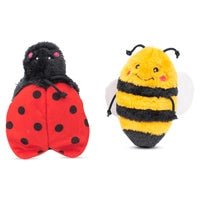 Zippy Paws Crinkle Bee and Ladybug Squeaker Doy Toy 2 Pack - Woonona Petfood & Produce
