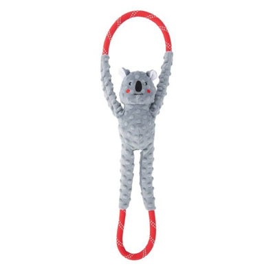 Zippy Paws Rope Tugz Squeaker Dog Toy Koala - Woonona Petfood & Produce