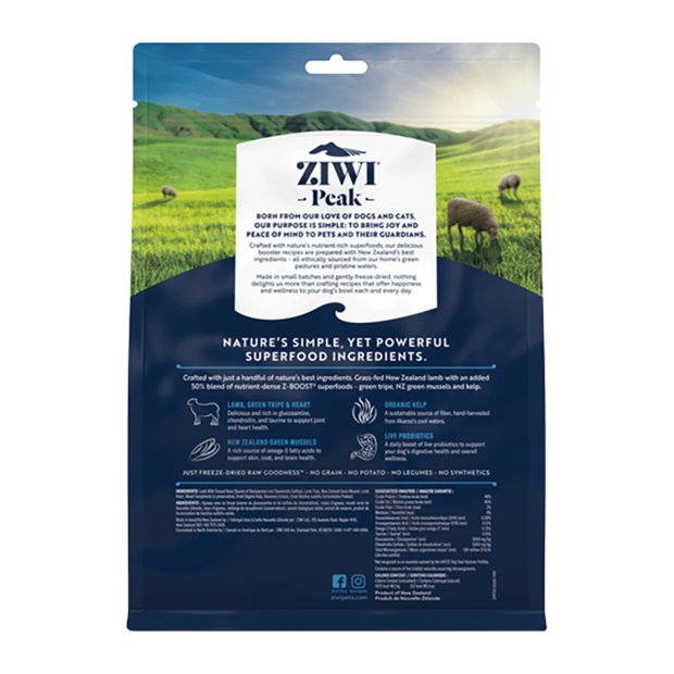 Ziwi Peak Freeze Dried Dog Food Superboost 320g Lamb - Woonona Petfood & Produce
