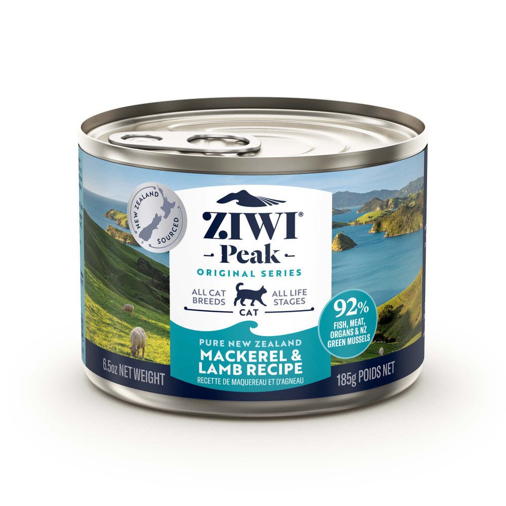 Ziwi Peak Wet Cat Food Mackerel and Lamb 12x185g - Woonona Petfood & Produce