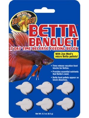 Zoo Med Betta Banquet Block 6 Pack - Woonona Petfood & Produce