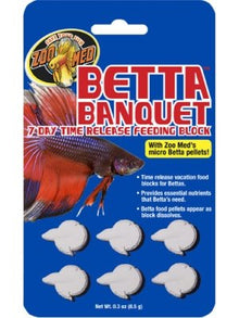 Zoo Med Betta Banquet Block 6 Pack - Woonona Petfood & Produce