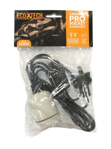 Zoo Med Ceramic Srew Socket & Lead 2 Metre - Woonona Petfood & Produce